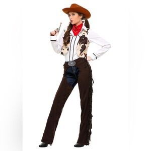 NWT! Women's Cowgirl Chaps Costume Size XL From FUN.COM Halloween Costume!